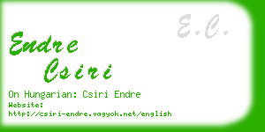 endre csiri business card